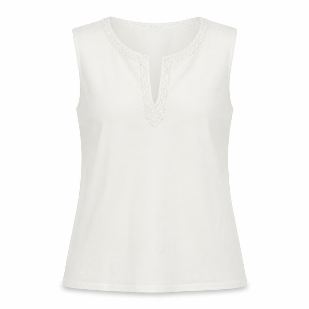 Womens UK Size 14 J.Taylor Ivory Basic Tank