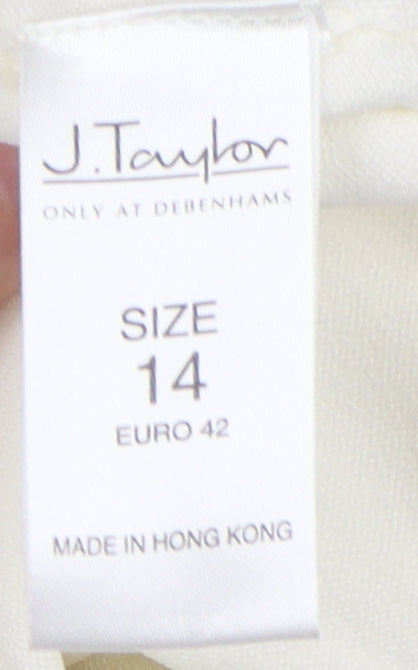 Womens UK Size 14 J.Taylor Ivory Basic Tank