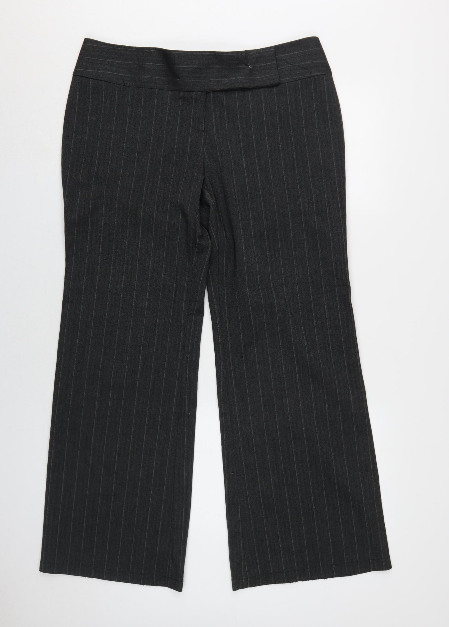 Womens UK Size 16 Internacionale Regular Fit Workwear Black Trousers