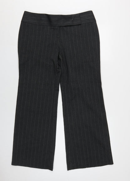 Womens UK Size 16 Internacionale Regular Fit Workwear Black Trousers
