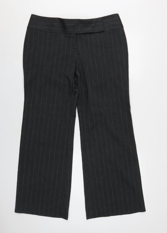 Womens UK Size 16 Internacionale Regular Fit Workwear Black Trousers