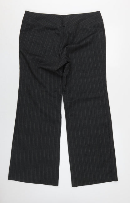Womens UK Size 16 Internacionale Regular Fit Workwear Black Trousers