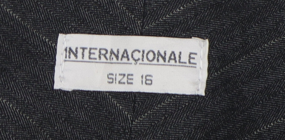Womens UK Size 16 Internacionale Regular Fit Workwear Black Trousers