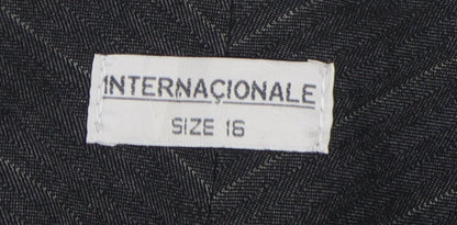 Womens UK Size 16 Internacionale Regular Fit Workwear Black Trousers