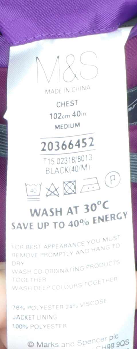 Mens UK Size 40 Marks and Spencer Regular Black Suit Jacket