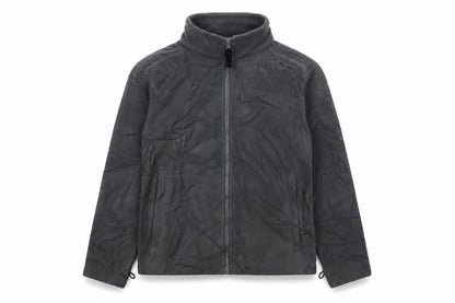 Front view of TOG24 boys’ grey fleece jacket long sleeve, size 12