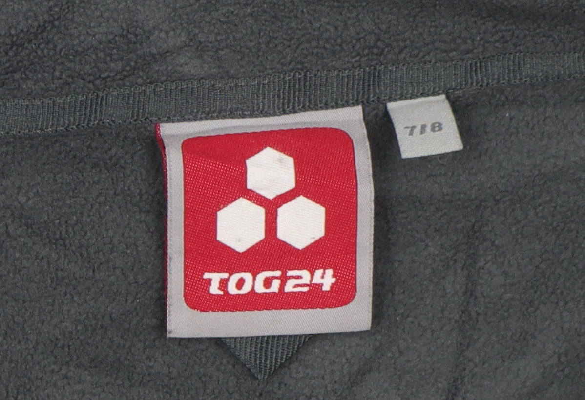 TOG24 Boys Grey Fleece Jacket Long Sleeve Size 12