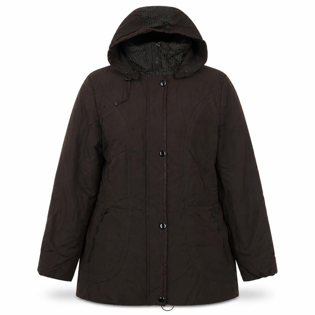 Womens UK Size 14 Frandsen Brown Parka Coat