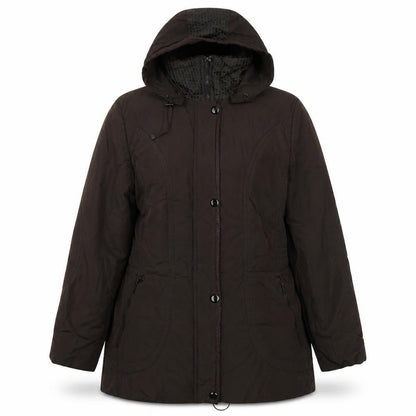 Womens UK Size 14 Frandsen Brown Parka Coat