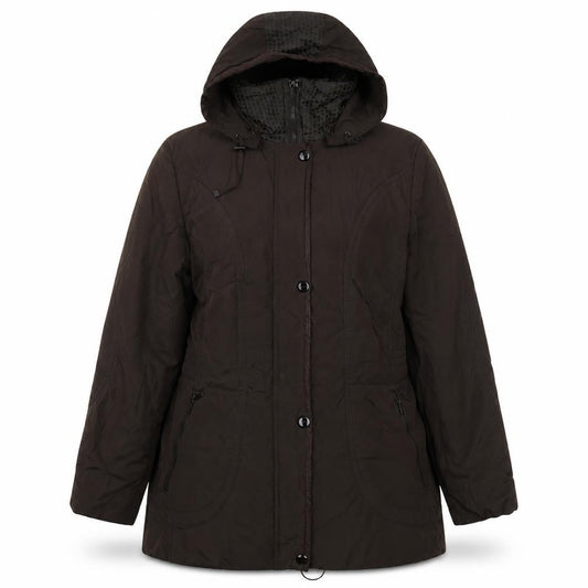 Womens UK Size 14 Frandsen Brown Parka Coat