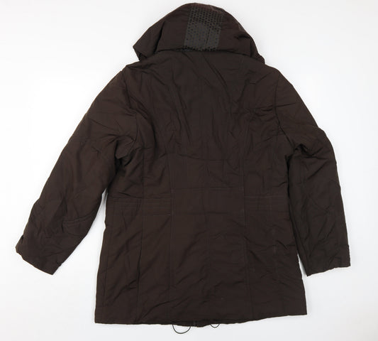 Womens UK Size 14 Frandsen Brown Parka Coat