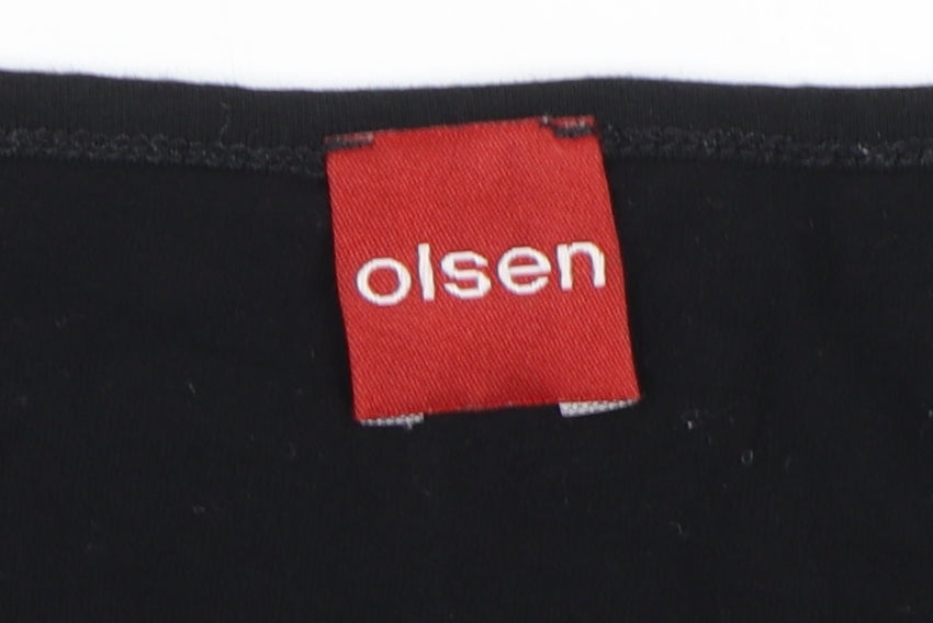 Womens UK Size 16 Olsen Black Basic T-Shirt