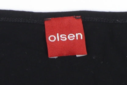 Womens UK Size 16 Olsen Black Basic T-Shirt