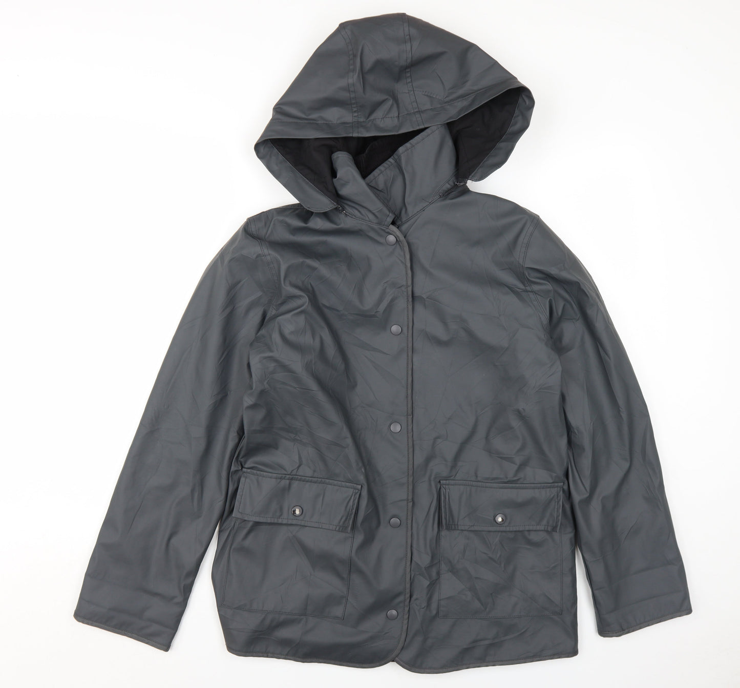 Womens UK Size S Topshop Grey Rain Coat