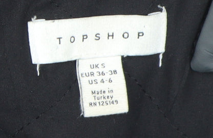 Womens UK Size S Topshop Grey Rain Coat