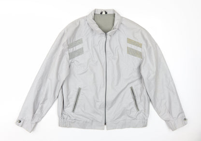 Mens UK Size L Greenwoods Grey Windbreaker Coat
