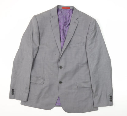 Mens UK Size 40 Ted Baker Regular Grey Suit Jacket