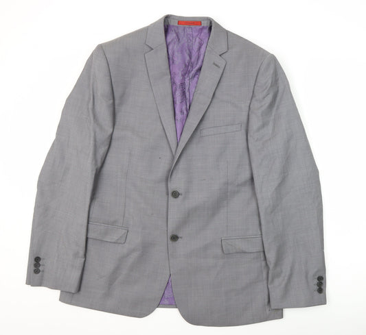 Mens UK Size 40 Ted Baker Regular Grey Suit Jacket