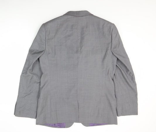 Mens UK Size 40 Ted Baker Regular Grey Suit Jacket