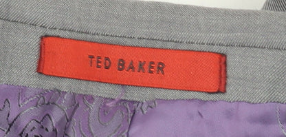 Mens UK Size 40 Ted Baker Regular Grey Suit Jacket