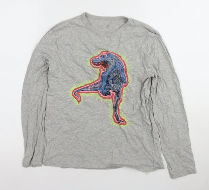 GAP Kids Boys Grey Dinosaur Long Sleeve T-Shirt XL
