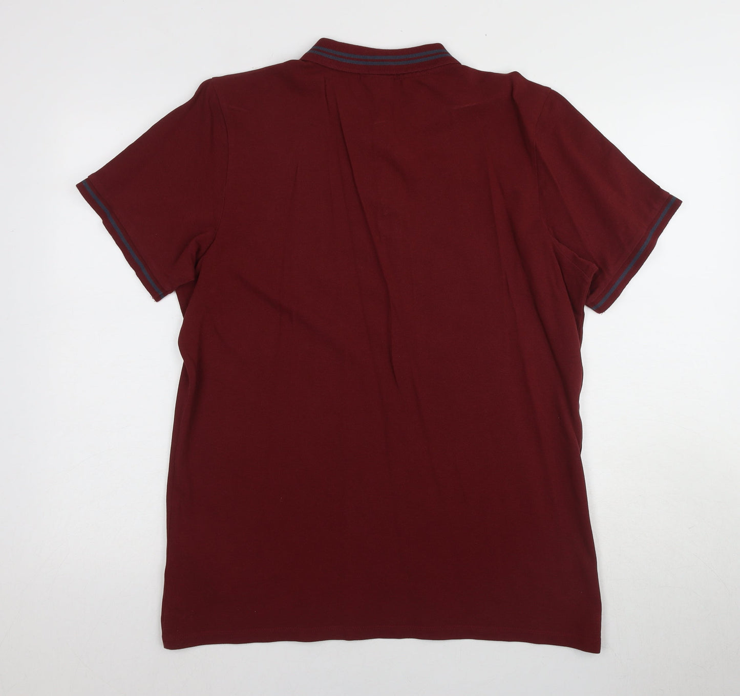 Umbro Men's Red Polo Shirt - Size L - Short Sleeve