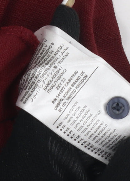 Umbro Men's Red Polo Shirt - Size L - Short Sleeve