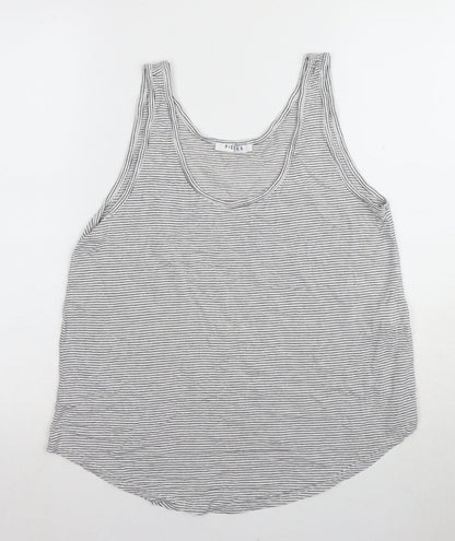 Womens UK Size L Pieces Grey Basic Tank