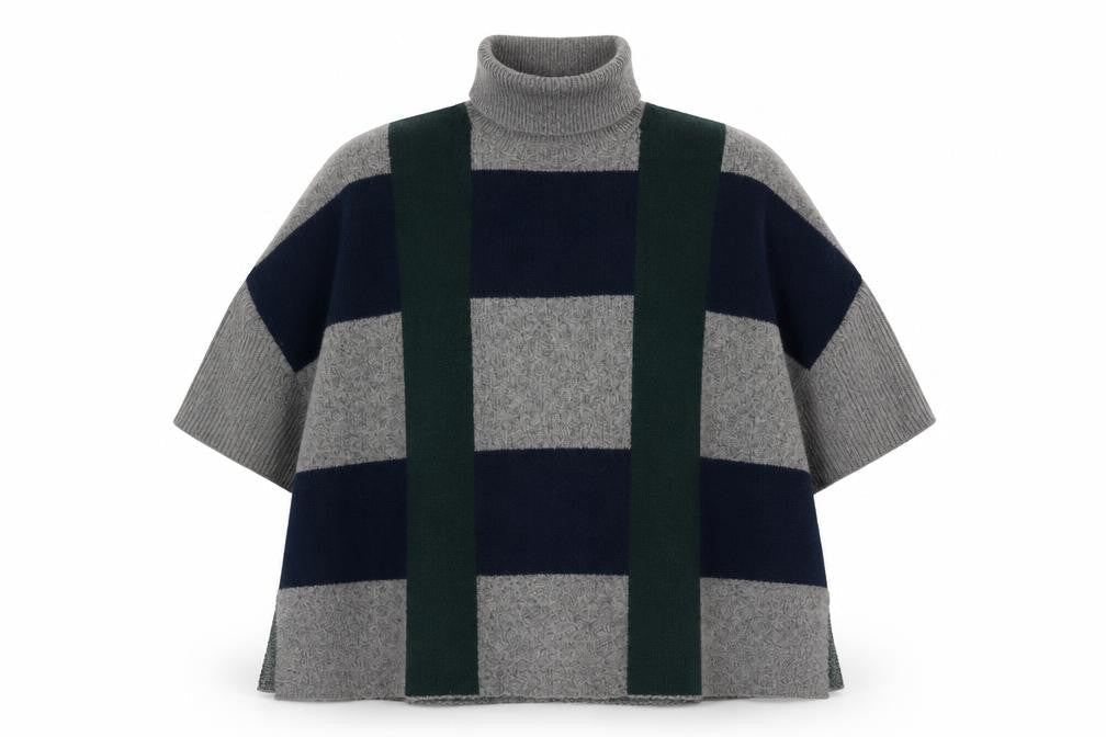 Womens UK Size L VERO MODA Multicoloured Cape Jumper