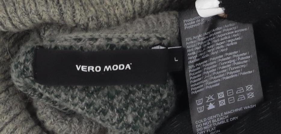 Womens UK Size L VERO MODA Multicoloured Cape Jumper