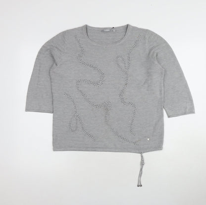 Womens UK Size 14 Rabe Grey Pullover Jumper
