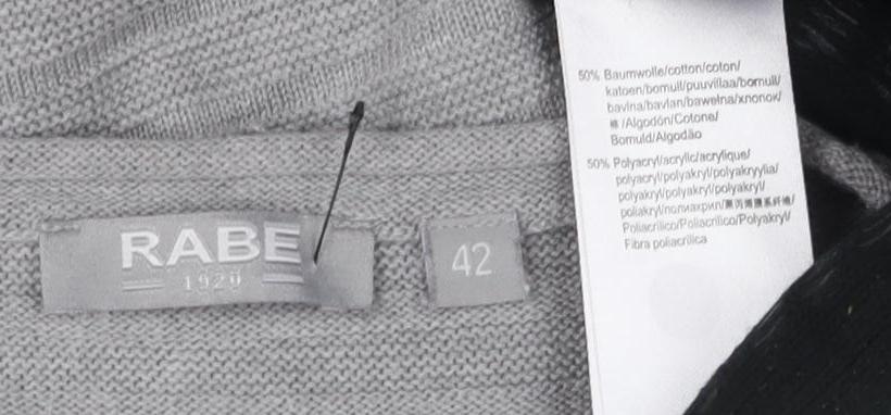 Womens UK Size 14 Rabe Grey Pullover Jumper