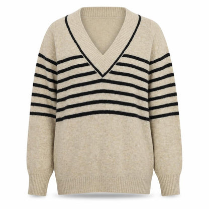Womens UK Size XS MNG Beige Pullover Jumper