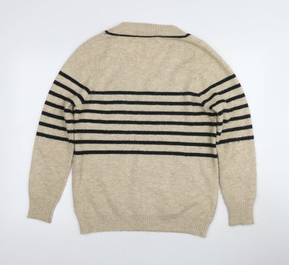 Womens UK Size XS MNG Beige Pullover Jumper