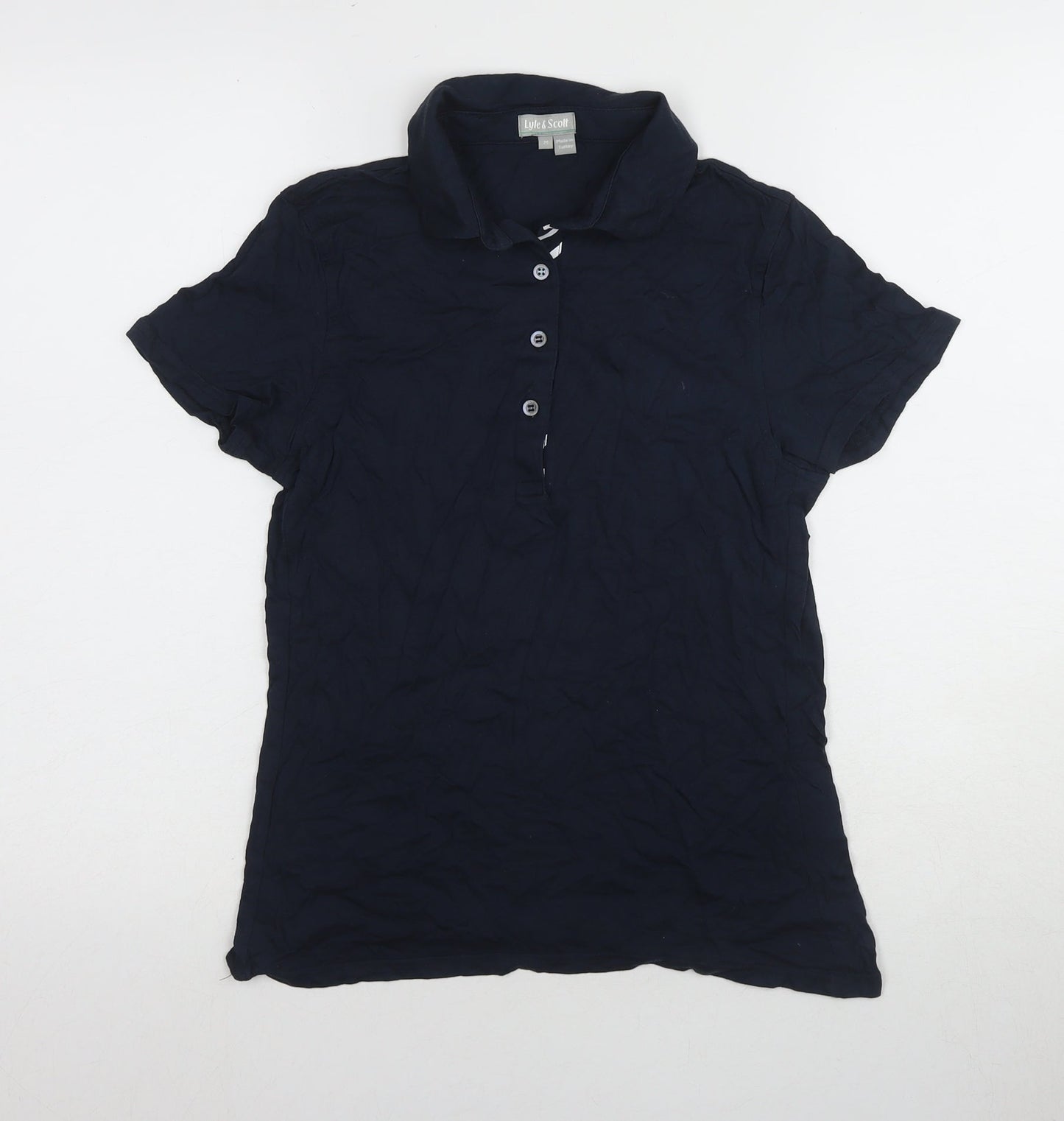 Leaf & Scott Unisex Blue Polo Shirt Medium