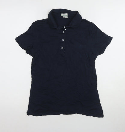 Leaf & Scott Unisex Blue Polo Shirt Medium
