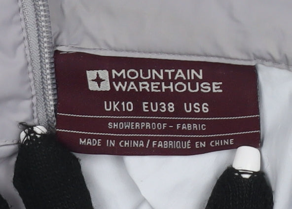 Womens UK Size 10 Mountain Warehouse Grey Rain Coat