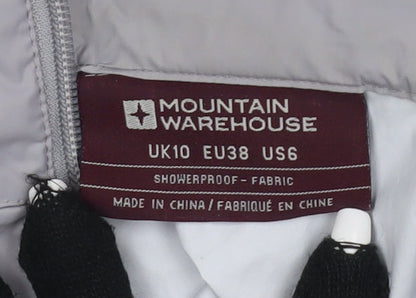 Womens UK Size 10 Mountain Warehouse Grey Rain Coat