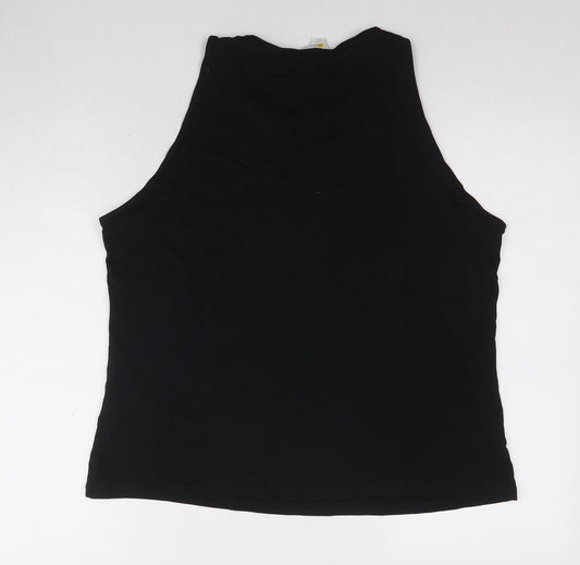 Womens UK Size 18 Yessica Black Basic Tank