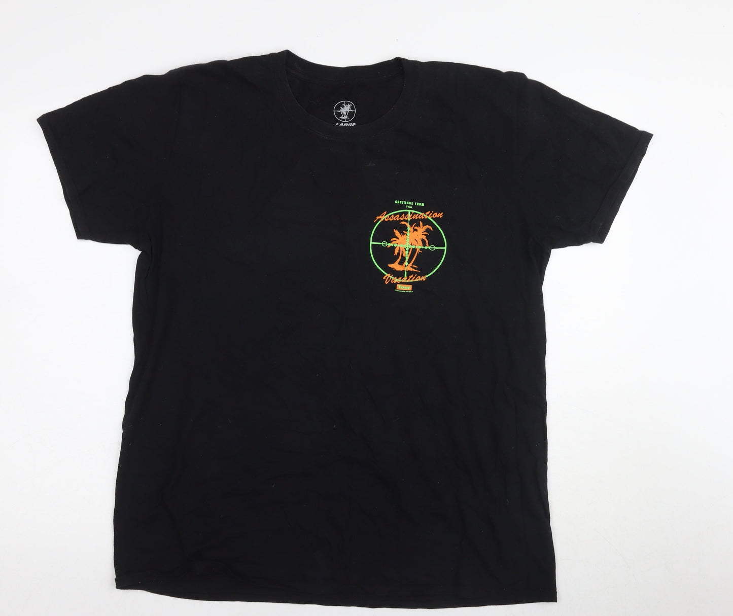 Graphic Tour T-Shirt, Black, L, Men/Teens, Short Sleeve
