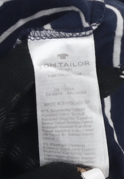 Womens UK Size L TOM TAILOR Blue Basic T-Shirt