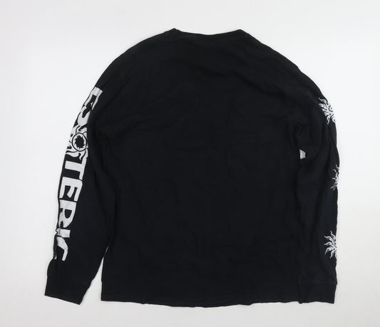 Urban Outfitters Men's Black Long Sleeve Music Tee