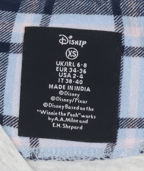 Disney Women's Grey Stitch Long Sleeve Pyjama Top