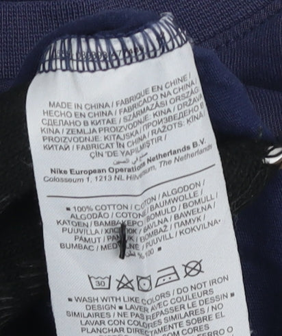 Nike Men's Blue Crew Neck Short Sleeve T-Shirt M