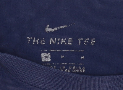 Nike Men's Blue Crew Neck Short Sleeve T-Shirt M