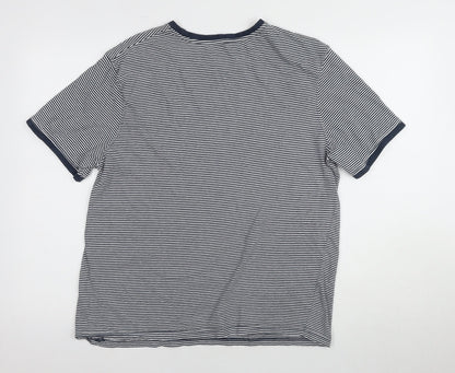 Matalan Men's Striped Multicoloured Zebra Cotton T-Shirt Large