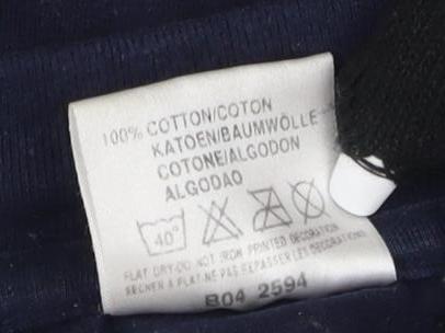 B&C Unisex Blue Crew Neck Graphic T-Shirt, Size 12