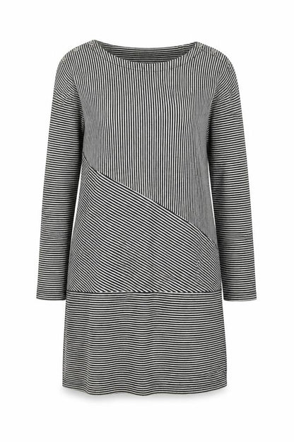 Komodo Women's Black Striped Shift Dress