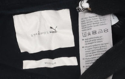 Puma Men's Black M Cotton Crew Neck T-Shirt