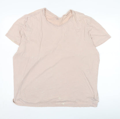 Unisex Adults UK Size XL Gap Beige Basic T-Shirt